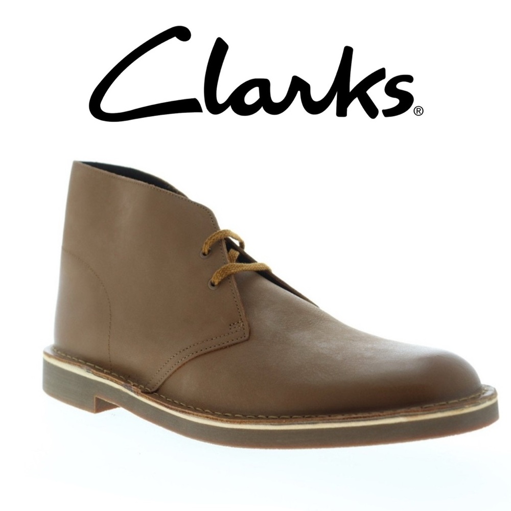 Clarks Mens 11 Bushacre 2 26112317 Brown Leather Lace Up Chukkas Boots